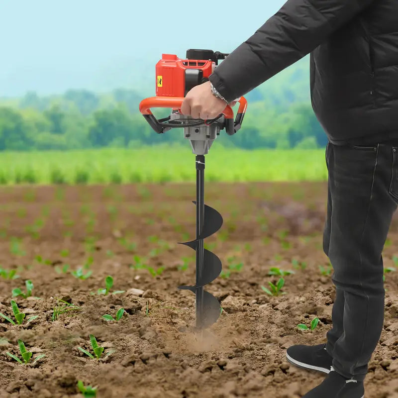 Tarière thermique pour jardinage Outil de forage puissant pour planter, creuser et aménager votre sol facilement
