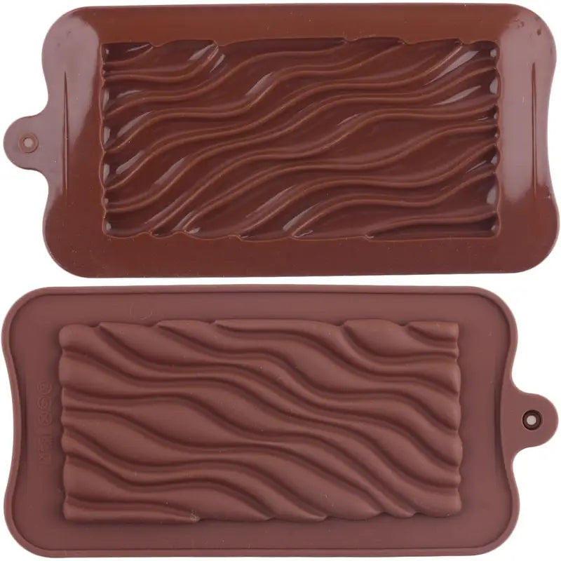 Moule en Silicone Effet Vagues pour Barres d’Alimentation – Chocolat, Céréales et Snacks Maison