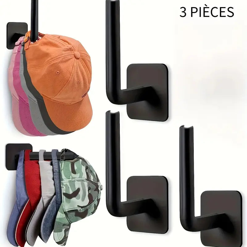 Supports Muraux pour Casquettes – Rangement Pratique et Gain de Place pour Chapeaux et Accessoires