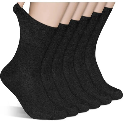 Lot de 6 Paires de Chaussettes Médicales Blanches – Respirantes, Sans Couture, Idéales Diabétiques