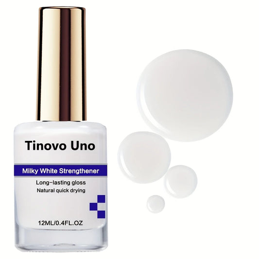 Soin Durcisseur Ongles Blanc Lait – Vernis Fortifiant Tinovo Uno à Séchage Rapide (12ml)