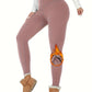 Leggings Femme Doublés Polaire Taille Haute
