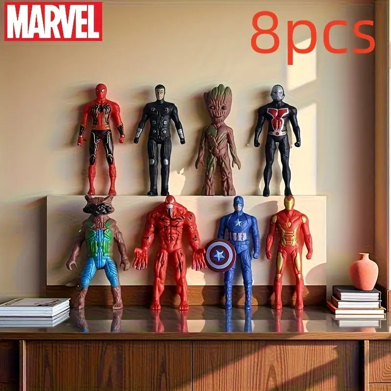 Ensemble de 8 Figurines Marvel Super-Héros – Jouets de Collection pour Enfants et Fans