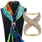 Épingle décorative femme en strass dorés – Bouton bijou élégant pour vêtements et accessoires