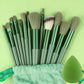 Pack de 12 Pinceaux Maquillage Professionnels – Brosse Teint, Yeux & Lèvres avec Étui Doux