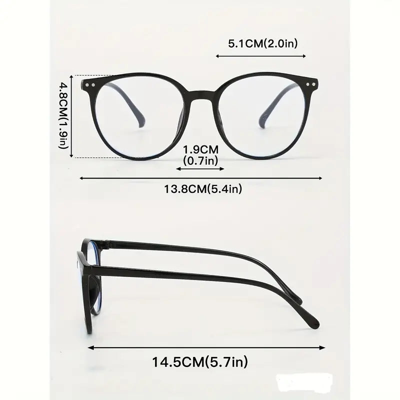 Lunettes de vue femme rétro – Monture noire ronde élégante et tendance