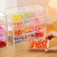 Boîte de Rangement Transparent à Tiroirs – Organiseur Multi-Cases pour Perles, Bijoux et Loisirs Créatifs