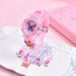 Montre Enfant Fille Rose Papillon – Bracelet Fantaisie avec Breloques, Apprentissage de l’Heure