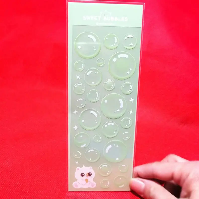 Stickers Bulles Transparentes 3D – Autocollants Décoratifs pour Scrapbooking, Journaling et Loisirs Créatifs