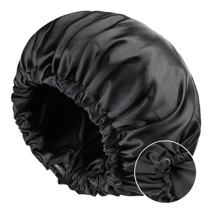 Bonnet de Nuit Réversible en Satin Réglable – Anti-Frisottis, Protection Cheveux Bouclés, Lisses ou Crépus – Confort et Style, Multicolore