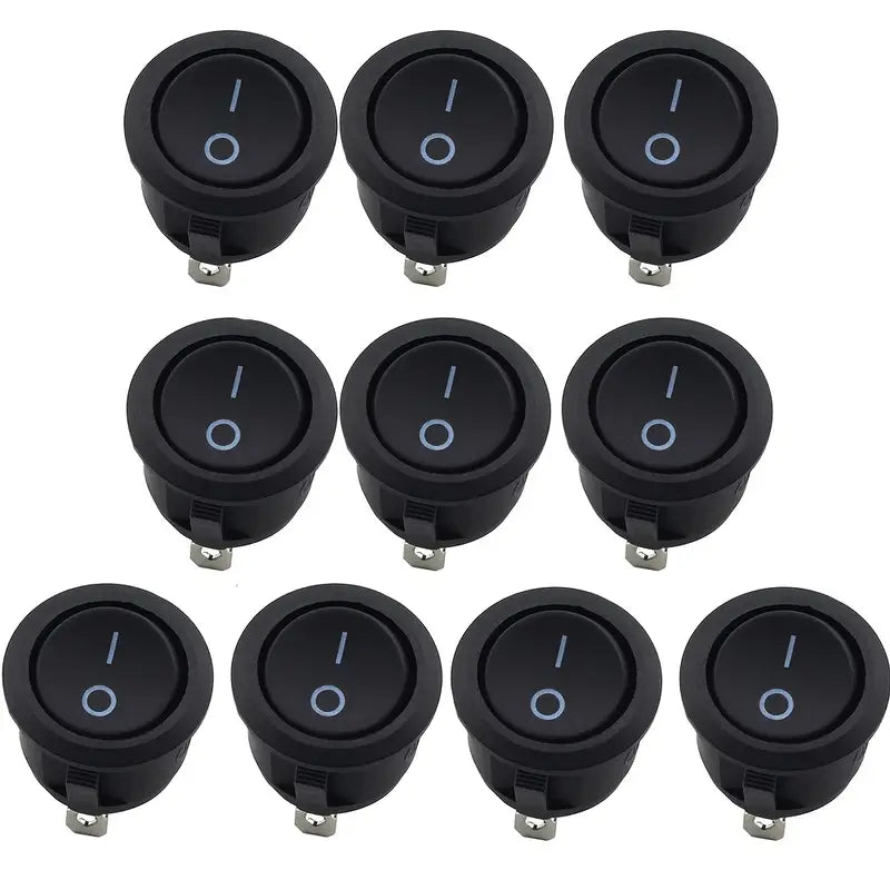 Interrupteur à Bascule Rond ON/OFF – Mini Commutateur Électrique pour Projets d’Électronique Industrielle