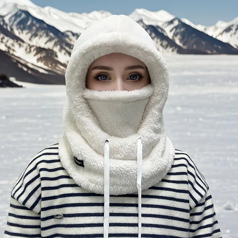 Couvre visage hiver polaire – Capuche cache-cou chaud et doux pour femme et homme