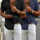 Lot de 2 chemises Henley à manches courtes en lin pour homme