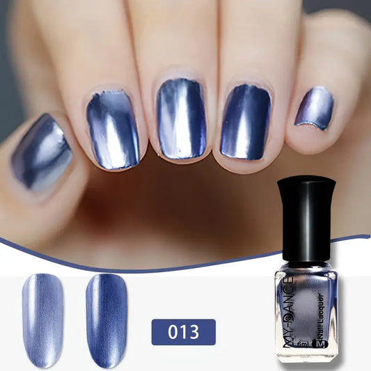Vernis Effet Chrome Métallisé – Finition Miroir Ultra Brillante pour Nail Art Glamour