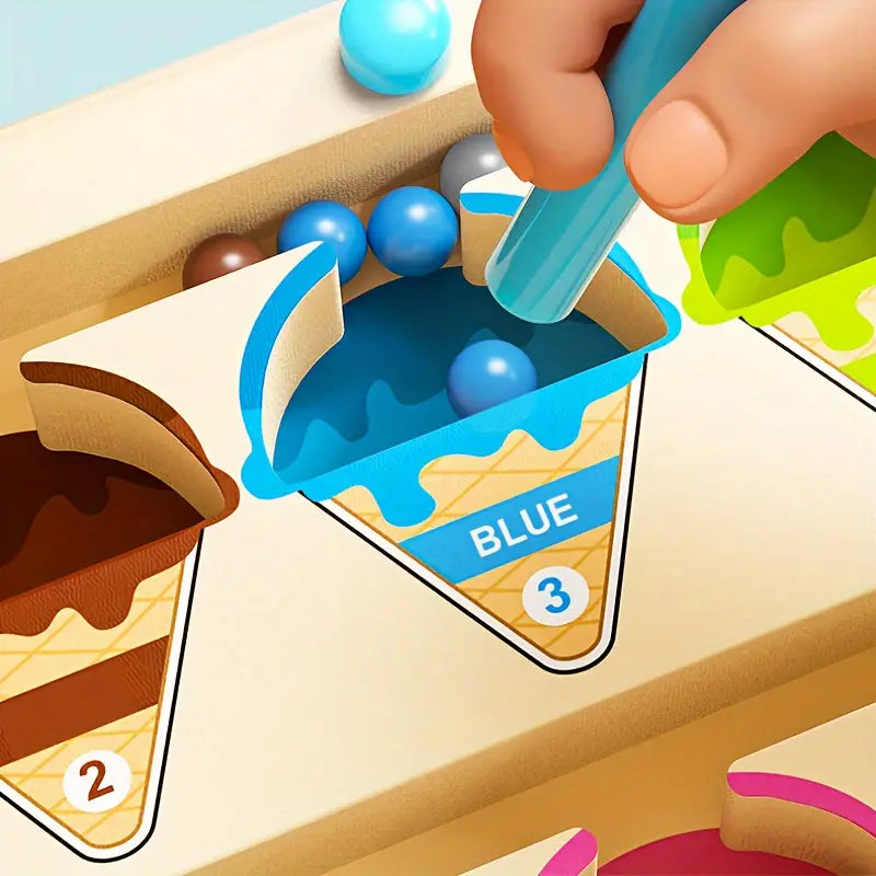 Jeu Éducatif Magnétique en Bois – Casse-Tête de Tri des Couleurs et Logique pour Enfants