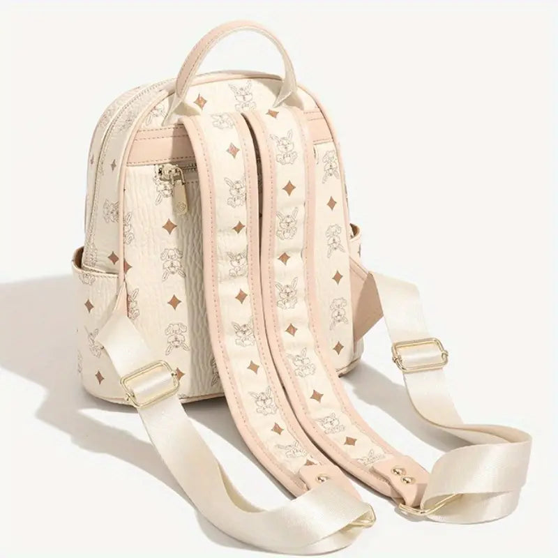 Sac à dos femme rose motif dessin animé – Élégant, tendance et pratique au quotidien