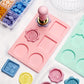 Moules en Silicone pour Cachets de Cire – Formes Géométriques et Fleurs pour Scrapbooking, Cartes et DIY