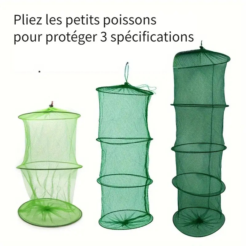 Filet de pêche pliable 70 cm – Cage à poissons et écrevisses avec ouverture circulaire