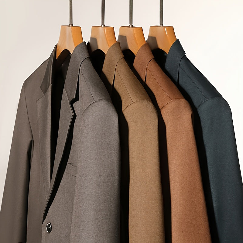 Costume 2 pièces uni pour homme grande taille