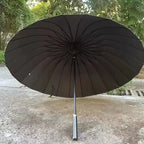 Parapluie noir anti-vent grande taille Élégant