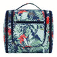Trousse de toilette à motifs floraux bleus  Grande capacité pour voyage organisé