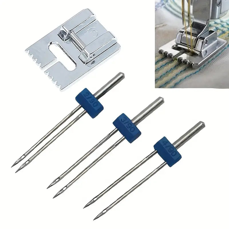 Aiguilles Jumelées pour Machine à Coudre – Lot d’Aiguilles Doubles Universelles pour Couture Créative et Ourlets Parfaits