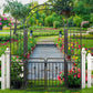 Portail de jardin avec arche métallique  Structure élégante pour plantes grimpantes et décoration extérieure