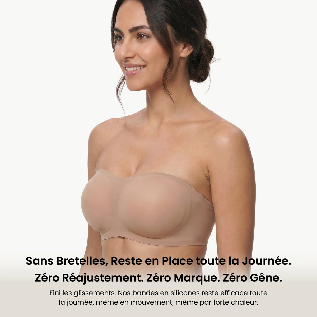 Soutien-Gorge Bandeau Sans Bretelles Invisible – Push-Up Léger Anti-Glisse