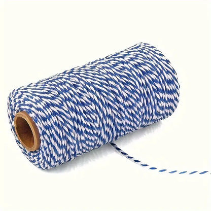 Ficelle Baker Twine noire et blanche, coloris Bleu