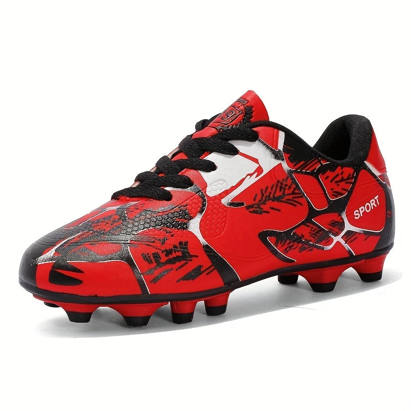 Chaussures de Football Enfant Garçon – Crampons Antidérapants Terrain Sec