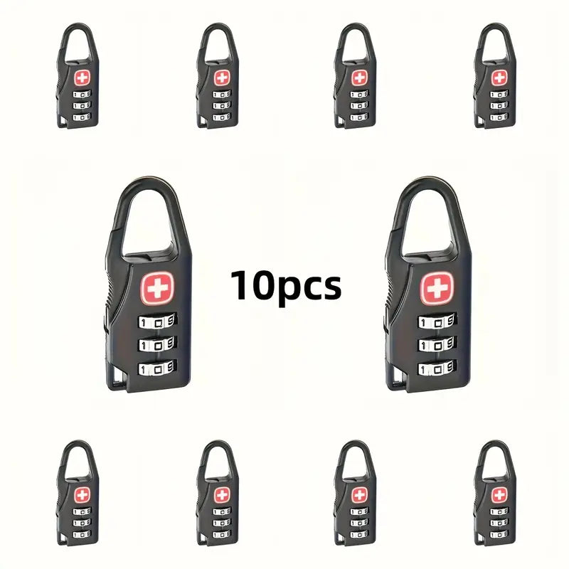 Cadenas TSA à Code pour Valise – Serrure de Sécurité à 3 Chiffres Homologuée pour Bagage de Voyage