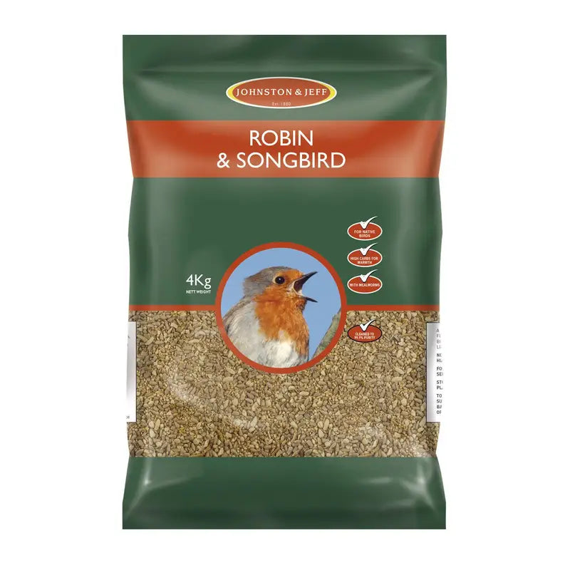 Mélange Spécial pour Rouge-gorge et Oiseaux Chanteurs – Johnston & Jeff – Aliment Naturel 2 kg