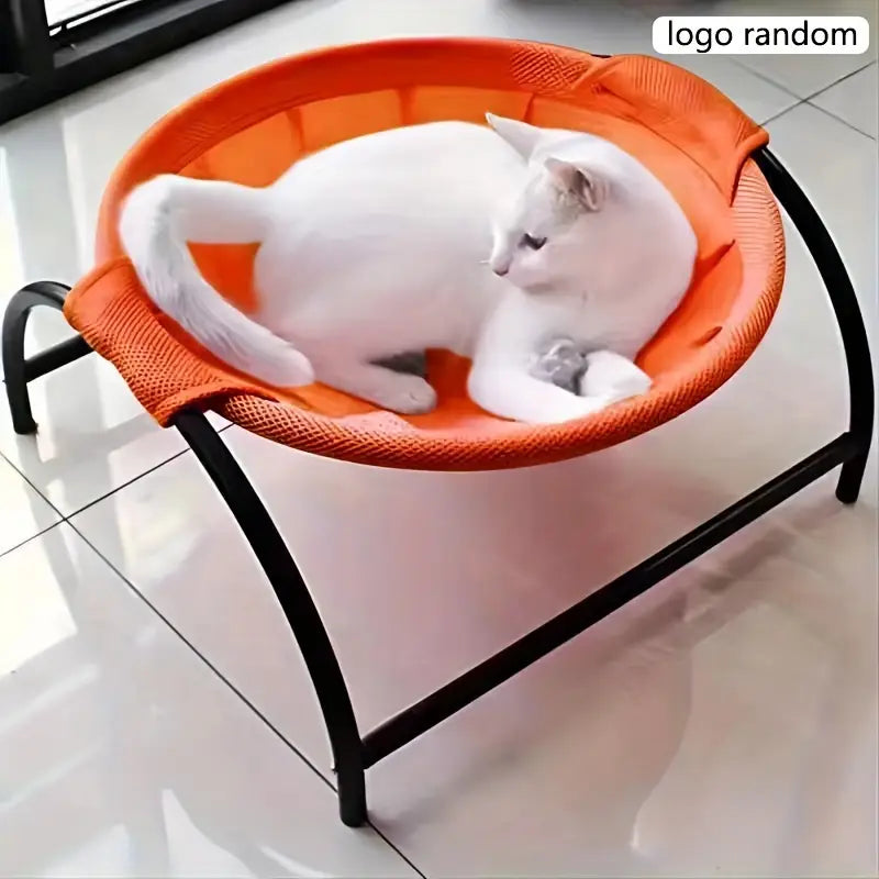 Lit Suspendu pour Chat avec Structure Métallique – Panier Respirant et Design Élevé pour Repos Confortable