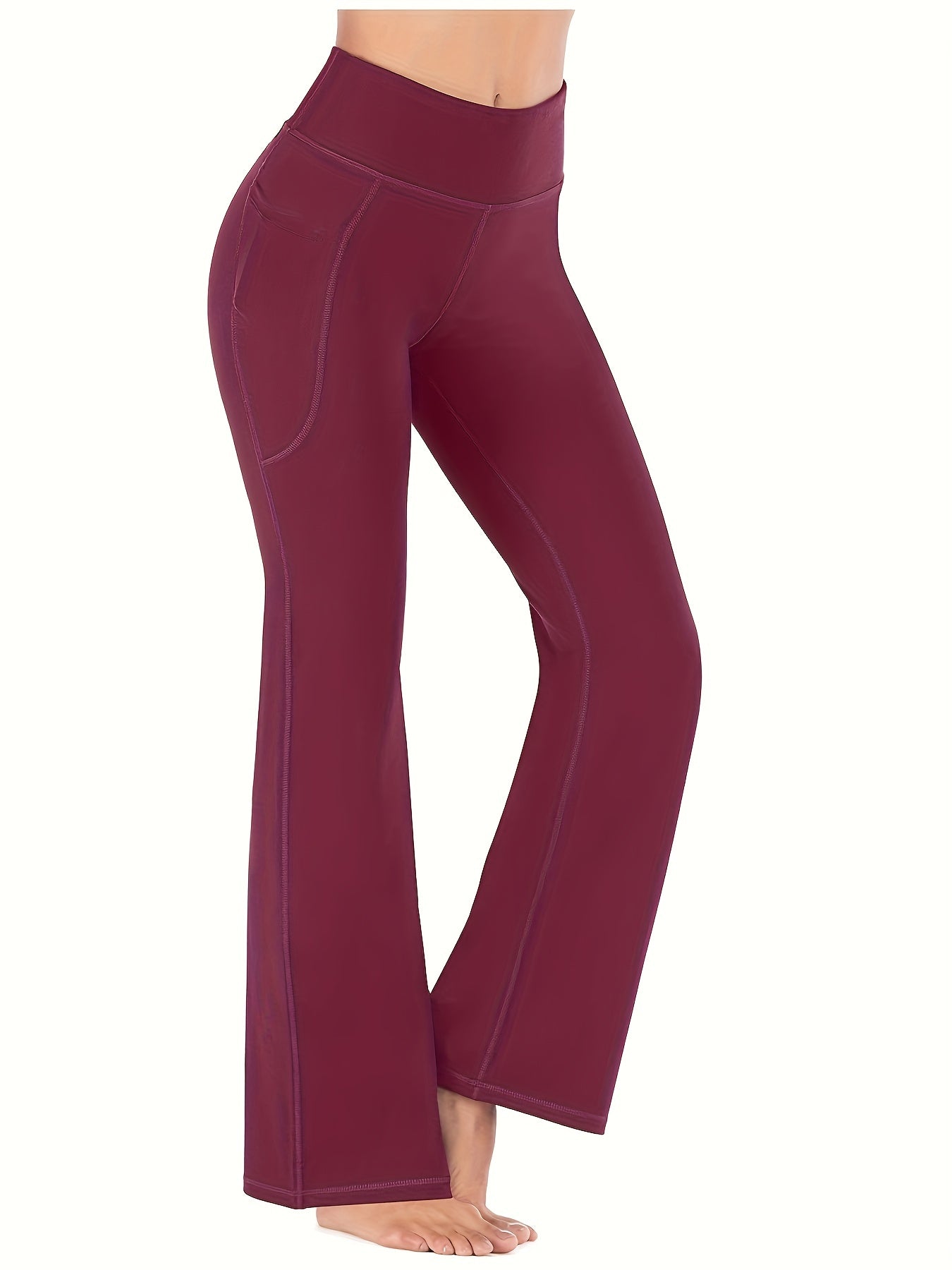 Pantalon évasé pour femme avec poches