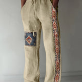 Pantalon décontracté de style ethnique, coloris Crème