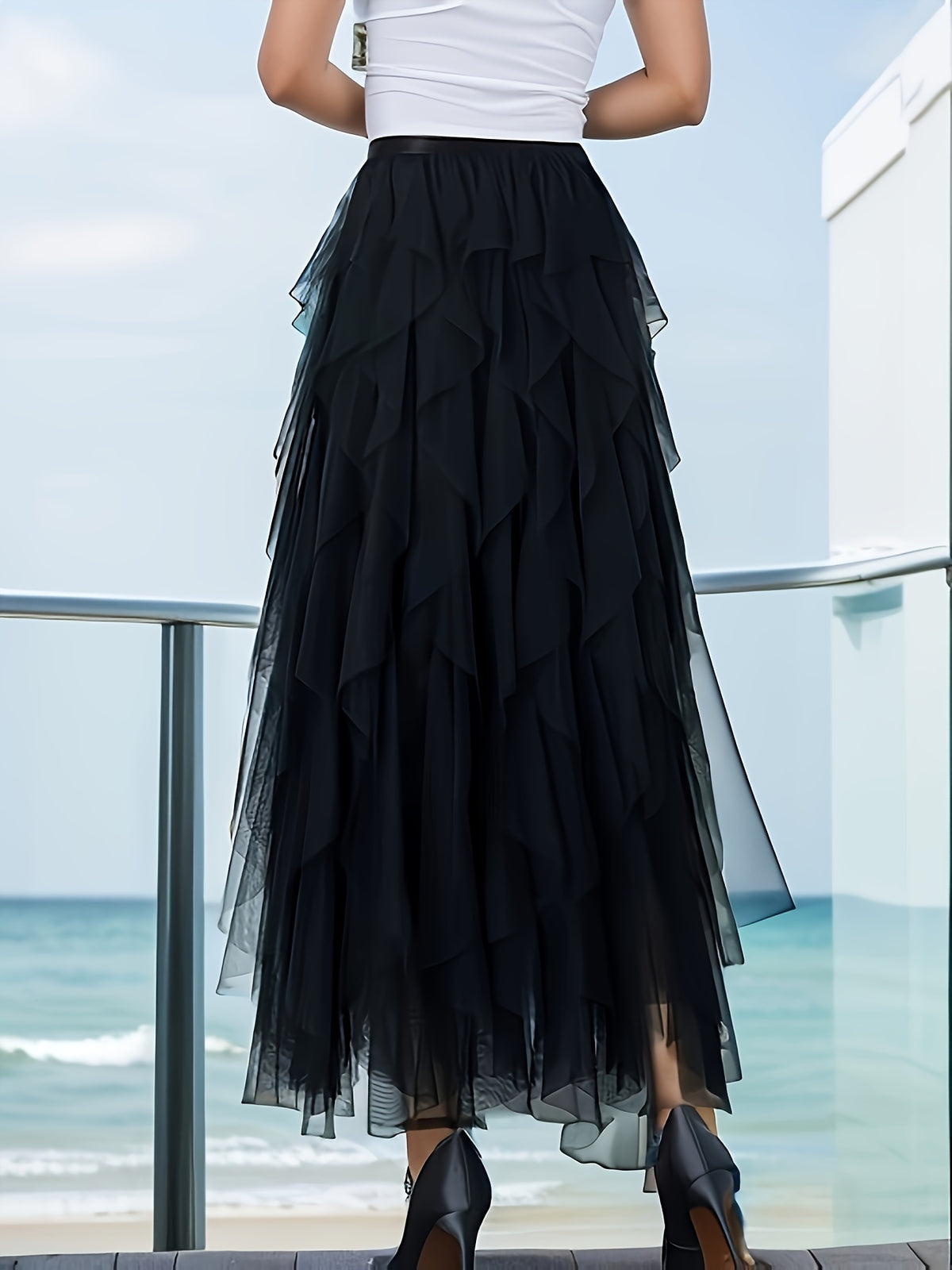 Jupe Tutu à Volants – Taille Élastique & Superposition de Tulle