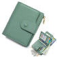 Portefeuille femme vert en cuir – Compact, élégant et pratique avec porte-cartes