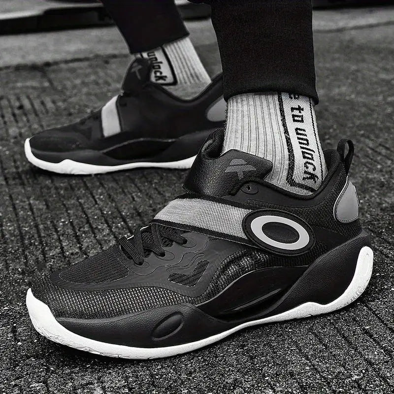 Baskets garçon – Chaussures de sport noires et grises respirantes avec semelle antidérapante tendance