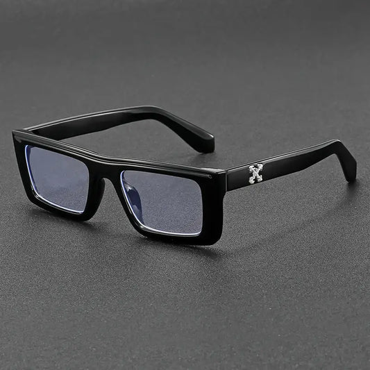 Lunettes homme carrées noires – Monture épaisse tendance avec verres anti-reflets