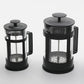 Cafetière à Piston avec Filtre Inox – French Press en Verre et Acier Noir, Idéale pour Café Moulu et Infusion de Thé