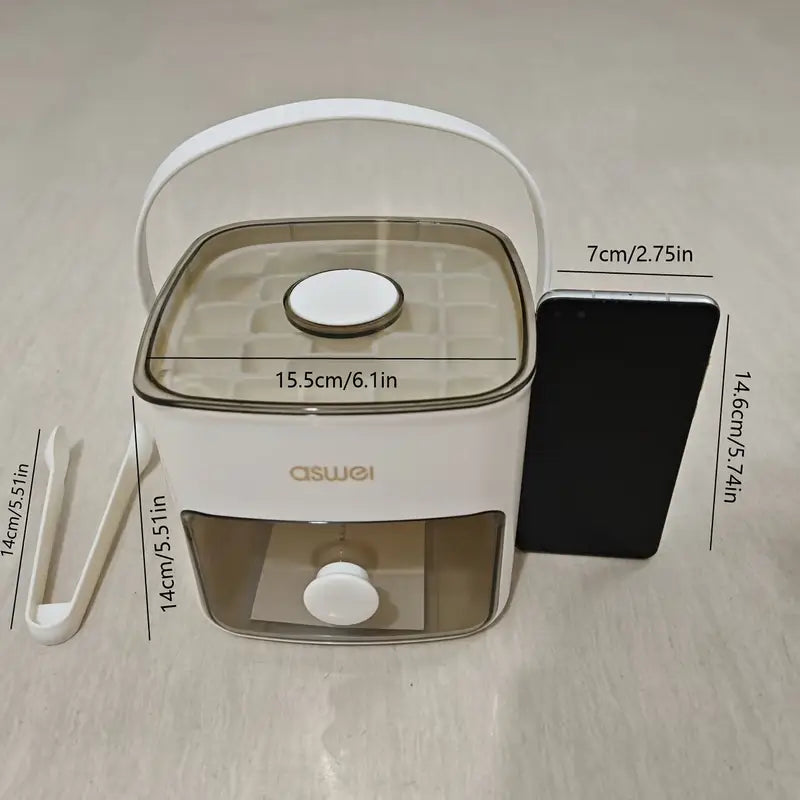 Bac à Glaçons Empilable avec Boîte de Rangement – Moule à Glaçons Colorés avec Couvercle et Presse, Pratique et Compact