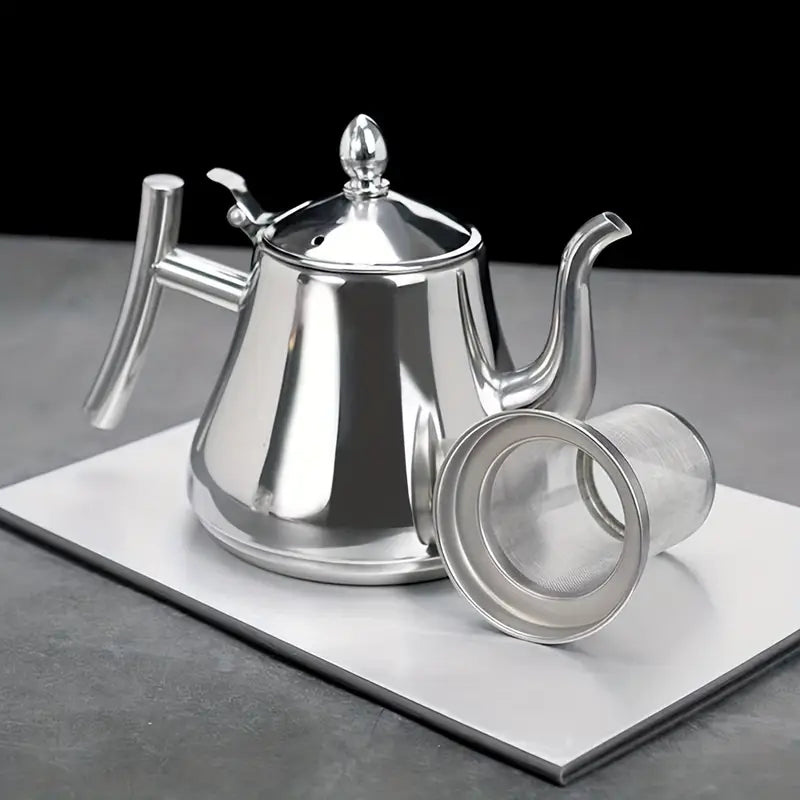 Bouilloire Col de Cygne en Inox Doré – Design Élégant pour Café Filtre et Infusion, Versement Précis et Contrôle de la Température