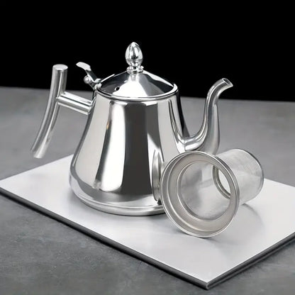 Bouilloire Col de Cygne en Inox Doré – Design Élégant pour Café Filtre et Infusion, Versement Précis et Contrôle de la Température