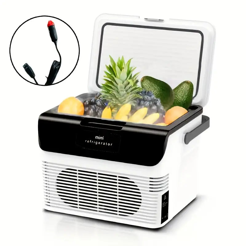 Mini Réfrigérateur Portable 12V – Glacière Électrique Compacte pour Voiture, Camping ou Bureau, Idéal pour Fruits et Boissons