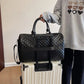Sac de Voyage Cabine Noir Matelassé – Sac Week-End Élégant Grande Capacité avec Bandoulière Amovible