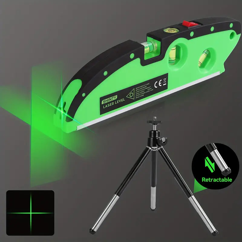 Niveau Laser Vert avec Trépied – Outil de Mesure Électrique de Précision pour Bricolage et Travaux