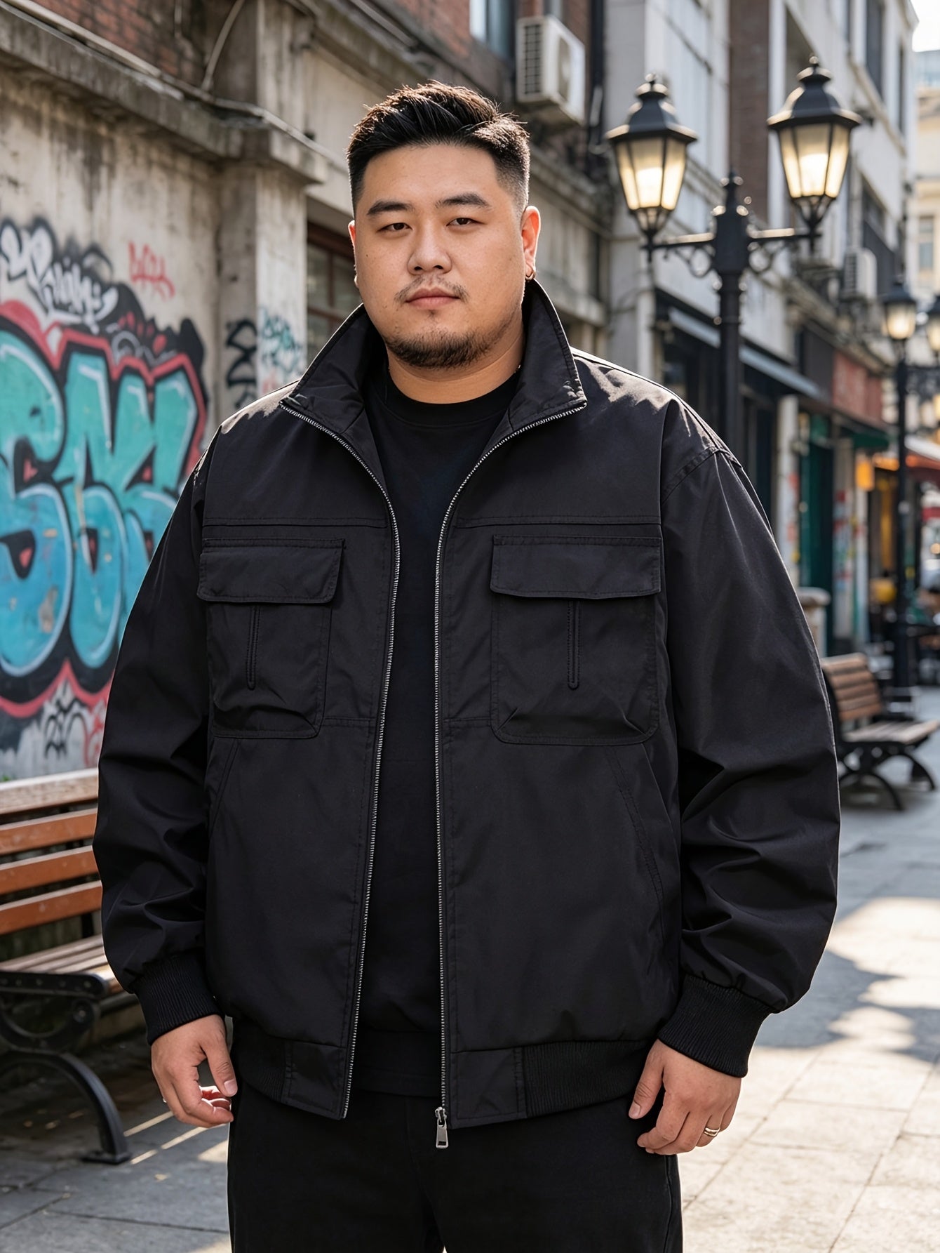 Veste d'extérieur grande taille pour homme