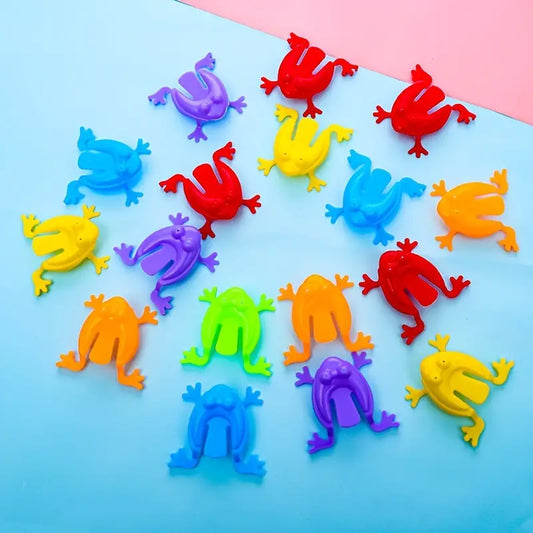 Grenouilles Sautantes en Plastique – Petits Jouets Colorés pour Animation d’Anniversaire, Kermesse et Pochettes Surprise