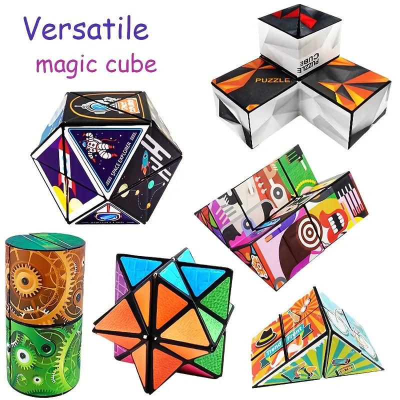 Cube Magique Multifonction – Puzzle 3D Éducatif et Transformable pour Enfants et Adultes