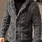 Veste à capuche décontractée de couleur unie pour homme grande taille